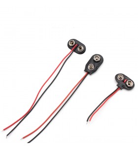 6" 150Mm 24Awg Red Black Wire I Type 9V Snap to Open Cable
